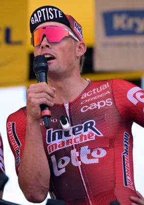 French Baptiste Veistroffer of Lotto Intermarche pictured at the start of stage 10 of the 2026 Tour de France cycling race, a stage of 167km from Aurillac to Le Lioran, on Tuesday 14 July 2026. The 113th edition of the Tour de France starts on Saturday 4 July in Barcelona, Spain, and will finish in Paris, France on the 26th of July. DAVIDxPINTENS  x181110069x