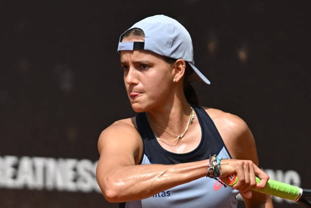 UniCredit IASI OPEN Emiliana Arango of Columbia plays against Tamara Zidansek of Slovenia during the Unicredit Iasi Open game, in Iasi, Romania, on July 14, 2026. Imago Images Alex Nicodim Copyright: xAlexxNicodimx