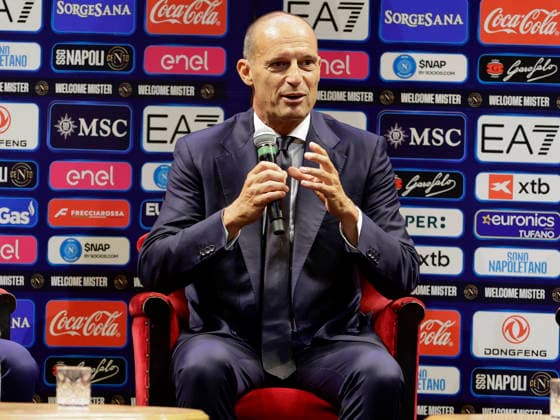 Presentation of Napoli New Head Coach Massimiliano Allegri Presentation of SSC Napoli™s new manager, Massimiliano Allegri, at the Teatro San Carlo in Naples on 14 July 2026. _BPH1024 Copyright: xAntonioxBalascox