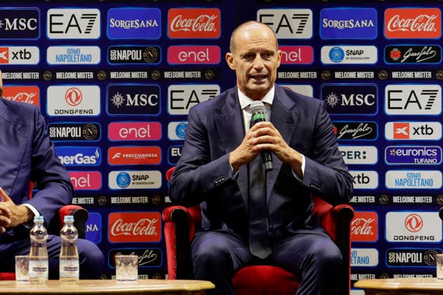 Presentation of Napoli New Head Coach Massimiliano Allegri Presentation of SSC Napoli™s new manager, Massimiliano Allegri, at the Teatro San Carlo in Naples on 14 July 2026. _BPH1074 Copyright: xAntonioxBalascox
