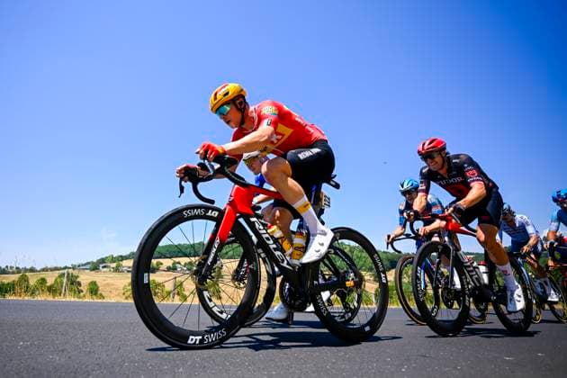 Tour de France 2026 Stage 10 LE LIORAN, FRANCE - JULY 14 : Abrahamsen Jonas (NOR) of Uno-X Mobility in action during stage 10 of the 113rd edition of Tour de France an UCI World Tour 2.UWT cycling road race stage for Men Elite of 167 km with start in Aurillac and finish in Le Lioran on July 14, 2026 in Le Lioran, France, 14 07 2026 Le Lioran France  Copyright: xTomasxSiskx