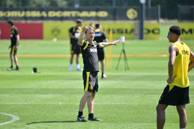 Trainer Niko Kovac (Borussia Dortmund) 14.07.2026, Fussball 1. Bundesliga, Saison 2026 2027, Training Borussia Dortmund Dortmund Trainingsgelände Nordrhein Westfalen Deutschland *** Coach Niko Kovac, Borussia Dortmund, July 14, 2026; Soccer, Bundesliga 1, 2026–2027 season; Borussia Dortmund training session, Borussia Dortmund training facility, North Rhine-Westphalia, Germany Team2