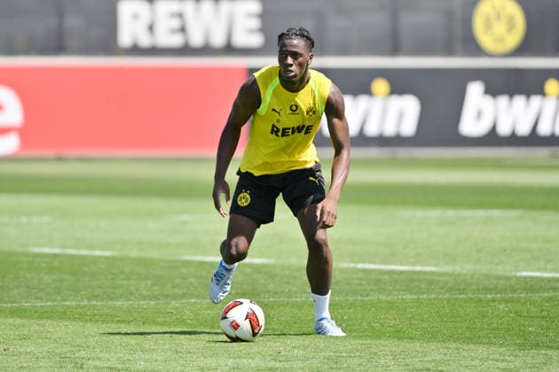 Joane Gadou (Borussia Dortmund) 14.07.2026, Fussball 1. Bundesliga, Saison 2026 2027, Training Borussia Dortmund Dortmund Trainingsgelände Nordrhein Westfalen Deutschland *** Joane Gadou, Borussia Dortmund, July 14, 2026; Soccer, Bundesliga 1, 2026–2027 season; Borussia Dortmund training session at the Dortmund training facility in North Rhine-Westphalia, Germany Team2