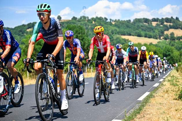 Tour de France 2026 Stage 10 LE LIORAN, FRANCE - JULY 14 : Cort Magnus (DEN) of Uno-X Mobility in action during stage 10 of the 113rd edition of Tour de France an UCI World Tour 2.UWT cycling road race stage for Men Elite of 167 km with start in Aurillac and finish in Le Lioran on July 14, 2026 in Le Lioran, France, 14 07 2026 Le Lioran France  Copyright: xTomasxSiskx