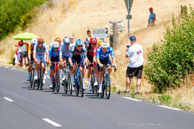 Tour de France 2026 Stage 10 LE LIORAN, FRANCE - JULY 14 : Rider of Team Movistar in action during stage 10 of the 113rd edition of Tour de France an UCI World Tour 2.UWT cycling road race stage for Men Elite of 167 km with start in Aurillac and finish in Le Lioran on July 14, 2026 in Le Lioran, France, 14 07 2026 Le Lioran France  Copyright: xLucaxBettinix