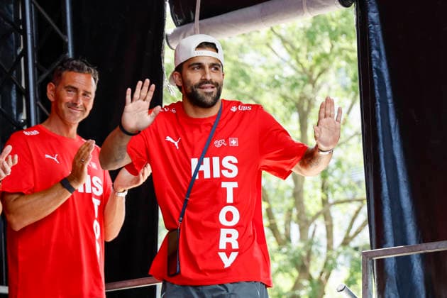 Ricardo Rodriguez , Schweiz, Schweizer Nationalteam Empfang Zürich, WM-Rückkehr der Schweizer Nati, Empfang nach der WM 2026, 2026, 14.07.2026, Turbinenplatz, Zürich, Schweiz Zürich Turbinenplatz Schweiz *** Ricardo Rodriguez, Switzerland, Swiss National Team Welcome Ceremony in Zurich, World Cup: Return of the Swiss National Team, Welcome Ceremony after the 2026 World Cup, 2026, July 14, 2026, Turbinenplatz, Zurich, Switzerland, Zurich, Turbinenplatz, Switzerland Copyright: xGrantxHubbsx
