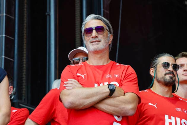 Murat Yakin (Trainer) , Schweiz, Schweizer Nationalteam Empfang Zürich, WM-Rückkehr der Schweizer Nati, Empfang nach der WM 2026, 2026, 14.07.2026, Turbinenplatz, Zürich, Schweiz Zürich Turbinenplatz Schweiz *** Murat Yakin, Coach, Switzerland, Swiss National Team, Welcome Ceremony in Zurich, World Cup, Return of the Swiss National Team, Welcome Ceremony after the 2026 World Cup, 2026, July 14, 2026, Turbinenplatz, Zurich, Switzerland, Zurich, Turbinenplatz, Switzerland Copyright: xGrantxHubbsx