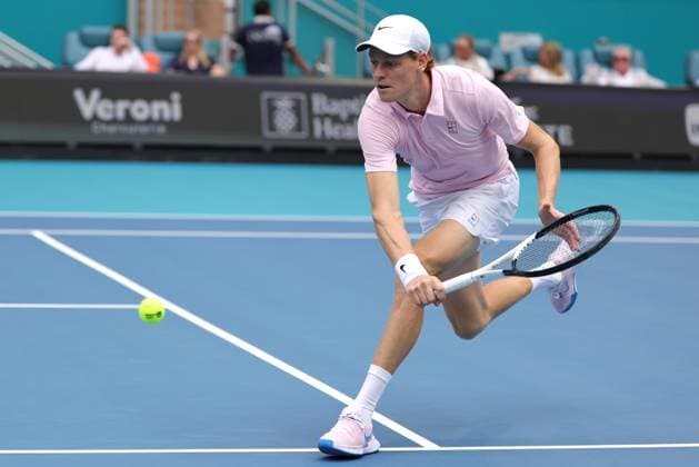 USA TENNIS Tennis 2026 Miami Open - Day 12 - Men s Final epa12859382 Jannik Sinner of Italy in action against Jiri Lehecka of the Czech Republic during the Men’s Final match at the 2026 Miami Open tennis tournament in Miami, Florida, USA, 29 March 2026. MIAMI United States  Copyright: xCRISTOBALxHERRERA-ULASHKEVICHx