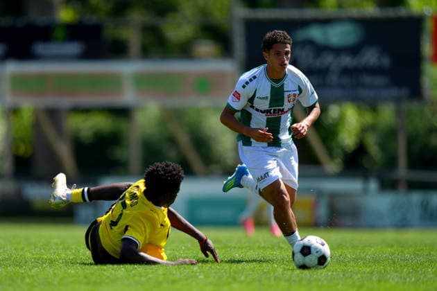 Friendly: FC Dordrecht v Borussia Dortmund II Papendrecht - Ayoub Ouarghi of FC Dordrecht during a friendly match in preperation of the 2026 2027 season. The match is set between FC Dordrecht and Borussia Dortmund II at V.V. Papendrecht on 14 July 2026 in Papendrecht, The Netherlands. (Hero Images Nick Koole) Copyright: xNickxKoolex