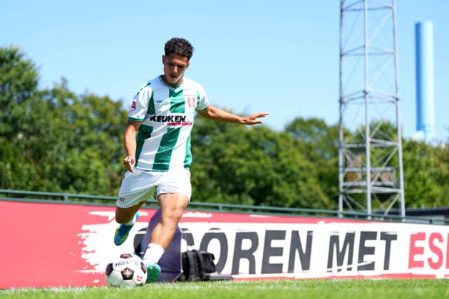 Friendly: FC Dordrecht v Borussia Dortmund II Papendrecht - Ayoub Ouarghi of FC Dordrecht during a friendly match in preperation of the 2026 2027 season. The match is set between FC Dordrecht and Borussia Dortmund II at V.V. Papendrecht on 14 July 2026 in Papendrecht, The Netherlands. (Hero Images Nick Koole) Copyright: xNickxKoolex