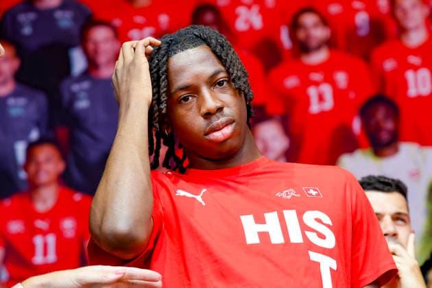 Johan Manzambi , Schweiz, Schweizer Nationalteam Empfang Zürich, WM-Rückkehr der Schweizer Nati, Empfang nach der WM 2026, 2026, 14.07.2026, Turbinenplatz, Zürich, Schweiz Zürich Turbinenplatz Schweiz *** Johan Manzambi, Switzerland, Swiss National Team Welcome Ceremony in Zurich, World Cup: Return of the Swiss National Team, Welcome Ceremony after the 2026 World Cup, 2026, July 14, 2026, Turbinenplatz, Zurich, Switzerland, Zurich, Turbinenplatz, Switzerland Copyright: xGrantxHubbsx