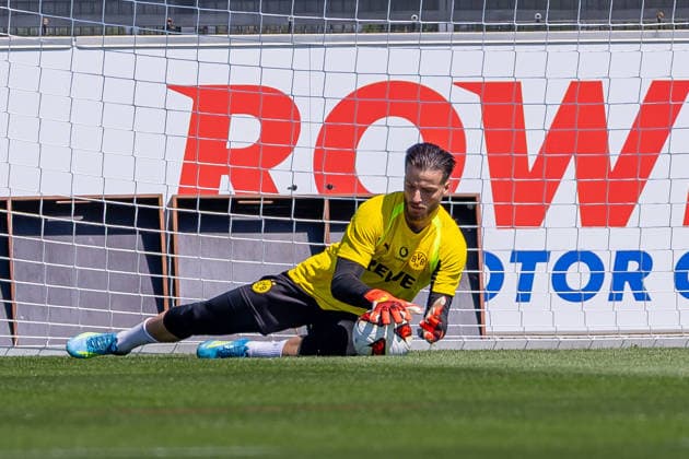 14.07.2026, Fussball, Training von Borussia Dortmund. Torwart Diant Ramaj (Borussia Dortmund). Dortmund Trainingsgelände des BVB NRW Deutschland xRHR-FOTO DEx *** July 14, 2026, Soccer, Borussia Dortmund goalkeeper Diant Ramaj in training, Borussia Dortmund, BVB training facility, North Rhine-Westphalia, Germany, xRHR PHOTO DEx Copyright: DennisxEwert RHR-FOTOx RHR-FOTO DE