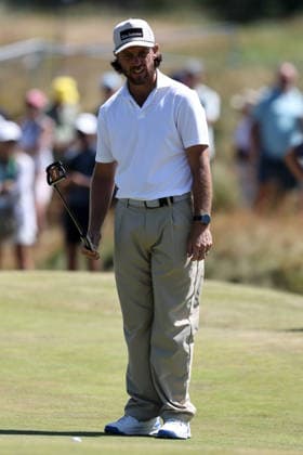 RECORD DATE NOT STATED 14th July 2026; Royal Birkdale Golf Club, Southport, Merseyside, England; The Open Championship Practice Day Three; Tommy Fleetwood (ENG) putting at the 14th hole DavidxBlunsden