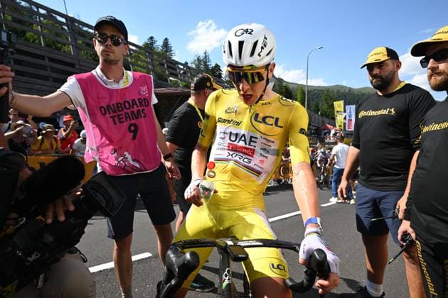 Tour de France 2026 Stage 10 LE LIORAN, FRANCE - JULY 14 : Pogacar Tadej (SLO) of UAE Team Emirates XRG after the race during stage 10 of the 113rd edition of Tour de France an UCI World Tour 2.UWT cycling road race stage for Men Elite of 167 km with start in Aurillac and finish in Le Lioran on July 14, 2026 in Le Lioran, France, 14 07 2026 Le Lioran France  Copyright: xSzymonxGruchalskix
