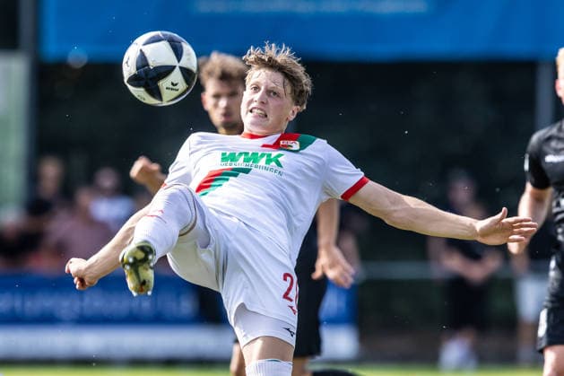 10.07.2026, Fussball, Saison 2026 2027, Regionalliga Südwest, Hauptspielfeld Burgrieden, Testspiel, SSV Ulm 1846 Fußball - FC Augsburg II 14.07.2026, Fussball, Saison 2026 2027, Regionalliga Südwest, Hauptspielfeld Burgrieden, Testspiel, SSV Ulm 1846 Fußball - FC Augsburg II, Freisteller Einzelbild 20 Felix Guha (FC Augsburg II) Foto: Lucca Fundel Burgrieden Hauptspielfeld Baden-Württemberg Deutschland *** July 10, 2026, Soccer, 2026–2027 Season, Regionalliga Southwest, Burgrieden Main Field, Friendly Match, SSV Ulm 1846 vs. FC Augsburg II, July 14, 2026, Soccer, 2026–2027 Season, Regionalliga Southwest, Burgrieden Main Field, Friendly Match, SSV Ulm 1846 vs. FC Augsburg II, Single-image cutout 20 Felix Guha FC Augsburg II Photo by Lucca Fundel Burgrieden Main Field Baden-Württemberg Germany
