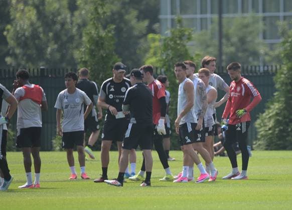 Lewandowski first training with Chicago fire CHICAGO, UNITED STATES - JULY 14: Poland s Robert Lewandowski attends in his first training session with his new club Chicago Fire FC at Endeavor Health Performance Center in Chicago, United States, on July 14, 2026. Jacek Boczarski Anadolu Chicago United States. Editorial use only. Please get in touch for any other usage.  Copyright: x2026xAnadoluxJacekxBoczarskix