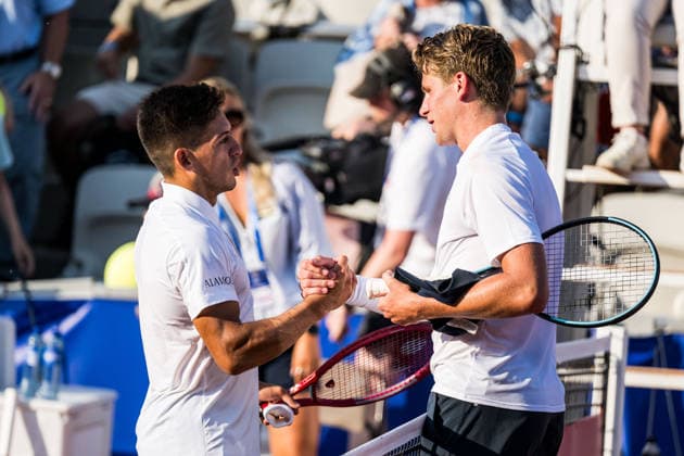 260714 Sebastian Baez of Argentina and Max Dahlin of Sweden during day 2 of the Nordea Open on July 14, 2026 in Bastad. Photo: Niclas Jönsson BILDBYRAN COP 273 NO0429 tennis ATP, Tennis Herren 250 nordea open bbeng sverige sweden *** July 14, 2026: Sebastian Baez of Argentina and Max Dahlin of Sweden during Day 2 of the Nordea Open on July 14, 2026 in Bastad. Photo by Niclas Jönsson, BILDBYRAN COP 273 NO0429 tennis ATP 250 Nordea Open BBENG Sweden  Copyright: NICLASxJÖNSSON BB260714NO038