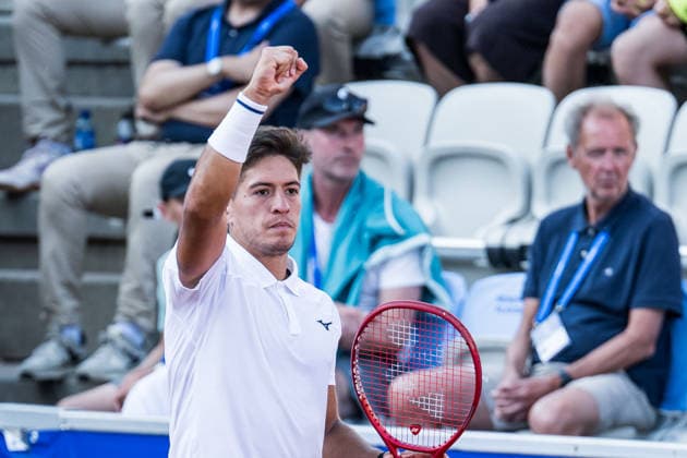 260714 Sebastian Baez of Argentina celebrates during day 2 of the Nordea Open on July 14, 2026 in Bastad. Photo: Niclas Jönsson BILDBYRAN COP 273 NO0429 tennis ATP, Tennis Herren 250 nordea open bbeng jubel celebrates *** 260714 Sebastian Baez of Argentina celebrates during Day 2 of the Nordea Open on July 14, 2026, in Bastad. Photo: Niclas Jönsson, BILDBYRAN COP 273 NO0429 tennis atp 250 nordea open bbeng cheers celebrates  Copyright: NICLASxJÖNSSON BB260714NO039