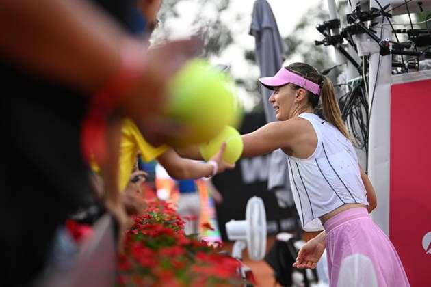 UniCredit IASI OPEN Paula Badosa of Spain plays during a single game against Anhelina Kalinina of Ukraine at Unicredit Iasi Open, in Iasi, Romania, on July 14, 2026. Imago Images Alex Nicodim Copyright: xAlexxNicodimx