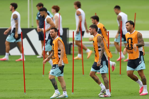 Argentina™s forward Lionel Messi takes part in an MD-1 training session one day ahead of the 2026 World Cup semi- final match between England and Argentina, at Atlanta United FC Training Center, on July 14, 2026 in Marietta, Georgia, United States.¨(Photo by Alejandro PAGNI PHOTOxPHOTO) MARIETTA UNITED STATES *** Argentina™s forward Lionel Messi takes part in a Day 1 training session one day before the 2026 World Cup semifinal match between England and Argentina, at the Atlanta United FC Training Center, on July 14, 2026, in Marietta, Georgia, United States ¨ Photo by Alejandro PAGNI PHOTOxPHOTO MARIETTA UNITED STATES Copyright: xALEJANDROxPAGNIx