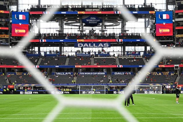 FIFA World Cup, WM, Weltmeisterschaft, Fussball 2026 semifinals - France vs Spain A view inside Dallas stadium ahead of the FIFA World Cup 2026 semifinals match France against Spain, in Dallas, Texas, USA, 14 July 2026. DALLAS United States  Copyright: xALBERTxPENAx