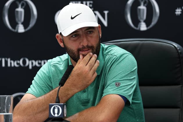 RECORD DATE NOT STATED 14th July 2026; Royal Birkdale Golf Club, Southport, Merseyside, England; The Open Championship Practice Day Three; Scottie Scheffler (USA) during his press conference, PK, Pressekonferenz DavidxBlunsden