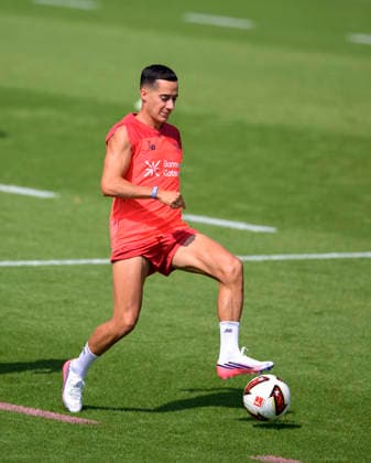 Lucas Vazquez (Bayer Leverkusen) Aktion. Fussball 1. Bundesliga, Trainingsauftakt Bayer 04 Leverkusen am 14.07.2026 in Leverkusen Deutschland. *** Lucas Vázquez, Bayer Leverkusen, Soccer Action, Bundesliga 1, Bayer 04 Leverkusen s first day of training on July 14, 2026, in Leverkusen, Germany