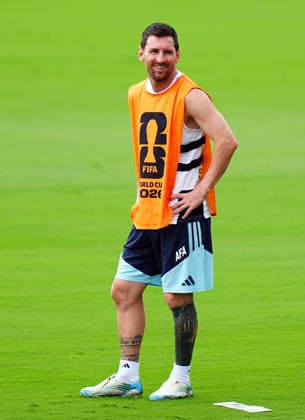 Argentina Training Session - FIFA World Cup, WM, Weltmeisterschaft, Fussball 2026 ATLANTA, GEORGIA - JULY 14: Argentina s Lionel Messi warms up prior to a training session ahead of the 2026 FIFA World Cup semifinal match against England in Atlanta, Georgia, United States, on July 14, 2026. Evrim Aydin Anadolu Georgia United States. Editorial use only. Please get in touch for any other usage.  Copyright: x2026xAnadoluxEvrimxAydinx