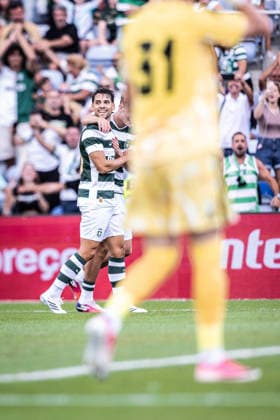 July 14, 2026, Faro, Faro, Portugal: Daniel Braganca of Sporting Clube de Portugal celebrates scoring his sides second goal of the match during the Pre-Season Firiendly match between Sporting CP and Celtic FC at Estadio do Algarve in Faro on July 14, 2026 Sporting CP X Celtic FC - Pre-Season Friendly Desafios Betano  - ZUMAg283 20260714_zsp_g283_018 Copyright: xJoaoxGregoriox