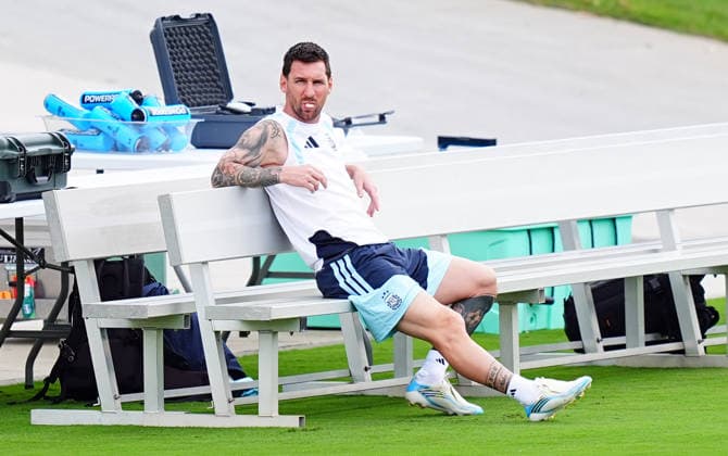 Argentina Training Session - FIFA World Cup, WM, Weltmeisterschaft, Fussball 2026 ATLANTA, GEORGIA - JULY 14: Argentina s Lionel Messi is seen during a training session ahead of the 2026 FIFA World Cup semifinal match in Atlanta, Georgia, United States, on July 14, 2026. Evrim Aydin Anadolu Atlanta United States. Editorial use only. Please get in touch for any other usage.  Copyright: x2026xAnadoluxEvrimxAydinx