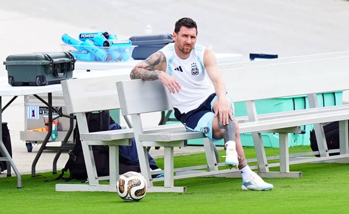 Argentina Training Session - FIFA World Cup, WM, Weltmeisterschaft, Fussball 2026 ATLANTA, GEORGIA - JULY 14: Argentina s Lionel Messi is seen during a training session ahead of the 2026 FIFA World Cup semifinal match in Atlanta, Georgia, United States, on July 14, 2026. Evrim Aydin Anadolu Atlanta United States. Editorial use only. Please get in touch for any other usage.  Copyright: x2026xAnadoluxEvrimxAydinx
