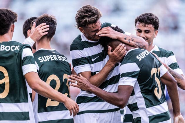 July 14, 2026, Faro, Faro, Portugal: Daniel Braganca of Sporting Clube de Portugal celebrates scoring his sides fourth goal of the match during the Pre-Season Firiendly match between Sporting CP and Celtic FC at Estadio do Algarve in Faro on July 14, 2026 Sporting CP X Celtic FC - Pre-Season Friendly Desafios Betano  - ZUMAg283 20260714_zsp_g283_033 Copyright: xJoaoxGregoriox