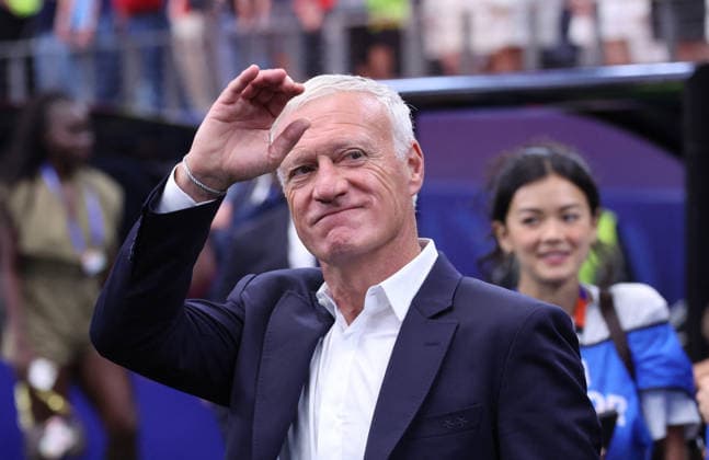 2026 World Cup - France v Spain Coach Didier Deshamps from France during the 2026 FIFA World Cup, WM, Weltmeisterschaft, Fussball semi-final football match between France and Spain at Dallas Stadium on July 14, 2026 in Arlington, Texas. Photo by Charles Guerin ABACAPRESS.COM Arlington Texas United States  Copyright: xGuerinxCharles ABACAx