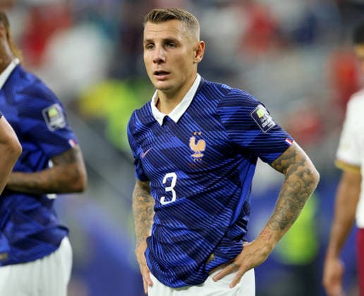 France v Spain: Semi Final - FIFA World Cup, WM, Weltmeisterschaft, Fussball 2026 Lucas Digne of France looks dejected during the FIFA World Cup 2026 Semi Final match between France and Spain at Dallas Stadium on July 14, 2026 in Arlington, United States. Arlington Dallas Stadium TX United States Copyright: xAllstarxPicturexLibraryxLtdx