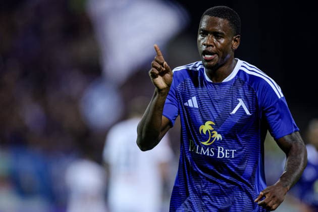 Football - UEFA Champion™s League - 1st qualifying round - PFC Levski vs Borac Banja Luka - 14.07.2026 SOFIA, BULGARIA - JULY 14: Juan Perea, 9 of PFC Levski during the UEFA Champion™s League 2026 27 Qualifying Round first leg match between PFC Levski vs FK Borac (Banja Luka) at Georgi Asparuhov Stadium on July 14th, 2026 in Sofia, Bulgaria. Copyright: xYulianxTodorovx