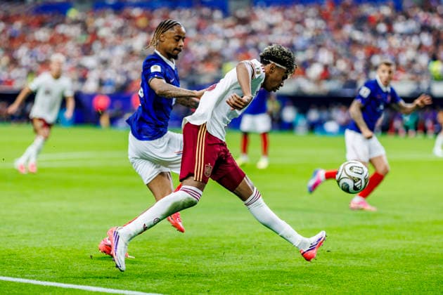 France vs Spain - FIFA World Cup, WM, Weltmeisterschaft, Fussball 2026 - 14 07 2026 Lamine Yamal of Spain in action during the FIFA World Cup 2026 semi finals match between France and Spain at Dallas Stadium on July 14, 2026 in Arlington, Texas, Estados Unidos Arlington Estados Unidos Copyright: xPGSxPhotoxAgencyx