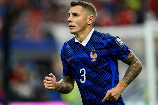 260714 Lucas Digne of France during the FIFA World Cup, WM, Weltmeisterschaft, Fussball 2026 semifinal football match between France and Spain on July 14, 2026 in Dallas. Photo: Joel Marklund BILDBYRAN kod JM JM0827 bbeng fotboll football soccer fotball vm fotbolls-vm fotball-vm fotbolls-vm 2026 fifa world cup 2026 semifinal france frankrike spain spanien *** July 14, 2026: Lucas Digne of France during the 2026 FIFA World Cup semifinal soccer match between France and Spain on July 14, 2026 in Dallas. Photo by Joel Marklund. BILDBYRAN code JM JM0827 bbeng soccer football soccer World Cup soccer World Cup 2026 FIFA World Cup 2026 semifinal France Spain  Copyright: JOELxMARKLUND BB260714JM052