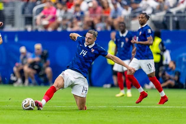 DALLAS - Adrien Rabiot of France during the 2026 World Cup match between France and Spain at Dallas Stadium on July 14, 2026, in Dallas, United States. (Photo by Stefan Koops EYE4IMAGES DeFodi Images) - *** DALLAS: Adrien Rabiot of France during the 2026 World Cup match between France and Spain at Dallas Stadium on July 14, 2026, in Dallas, United States. Photo by Stefan Koops, EYE4IMAGES, DeFodi Images