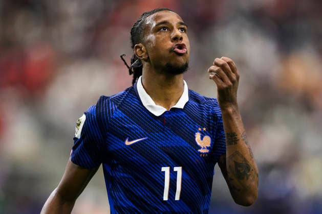 France v Spain - FIFA World Cup, WM, Weltmeisterschaft, Fussball 2026 Michael Olise of France looks dejected during the FIFA World Cup 2026 semi final football match between France and Spain. Arlington United States Copyright: xNicolòxCampox