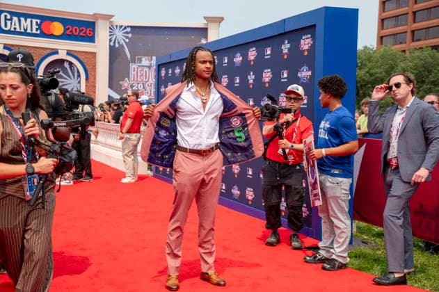 July 14, 2026, Philadelphia, Pennsylvania, United States: CJ ABRAMS on the All Star Red Carpet show presented by Mastercard at the Independence Mall in Philadelphia Pa Philadelphia United States - ZUMArf1_ 20260714_zaf_rf1_008 Copyright: xRickyxFitchettx