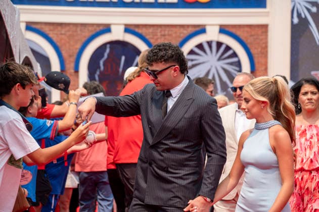 July 14, 2026, Philadelphia, Pennsylvania, United States: BLAKE BALDWIN on the All Star Red Carpet show presented by Mastercard at the Independence Mall in Philadelphia Pa Philadelphia United States - ZUMArf1_ 20260714_zaf_rf1_015 Copyright: xRickyxFitchettx
