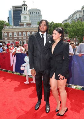 James Wood 29 of the Washington Nationals arrives on the red carpet at the 2026 MLB, Baseball Herren, USA All Star Red Carpet Show in Philadelphia, Pennsylvania, on Tuesday, July 14, 2026.  PHI202607142004 LAURENCExKESTERSON
