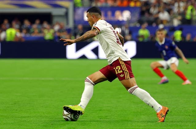 FIFA World Cup, WM, Weltmeisterschaft, Fussball 2026 semifinals - France vs Spain Pedro Porro of Spain in action during the FIFA World Cup 2026 semifinals match France against Spain, in Dallas, USA, 14 July 2026. DALLAS United States  Copyright: xCHRISTOPHERxNEUNDORFx