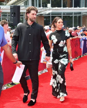 Bryce Harper 3 of the Philadelphia Phillies arrives on the red carpet at the 2026 MLB, Baseball Herren, USA All Star Red Carpet Show in Philadelphia, Pennsylvania, on Tuesday, July 14, 2026.  PHI202607142021 LAURENCExKESTERSON