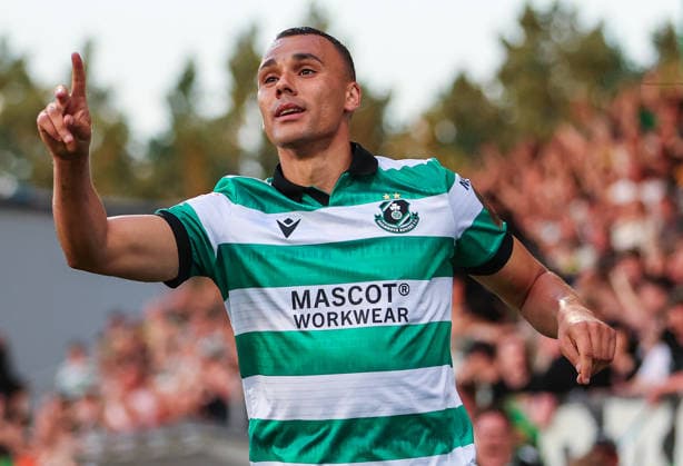 UEFA Champions League First Qualifying Round Second Leg, Tallaght Stadium, Dublin 14 7 2026 Shamrock Rovers vs Floriana Rovers™ Graham Burke celebrates scoring his sides fourth goal Graham Burke celebrates scoring his sides fourth goal 14 7 2026  Copyright: xx R1501775