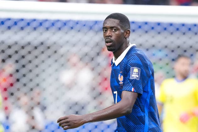 Ousmane Dembele of France looks on during a FIFA Men’s World Cup 2026 semi-final football match between France and Spain at Dallas Stadium, in Arlington on July 14th 2026 (Photo by Alexandra Fechete SPP)  Copyright: xAlexandraxFechete SPPx Sportspressphoto_SPR190729