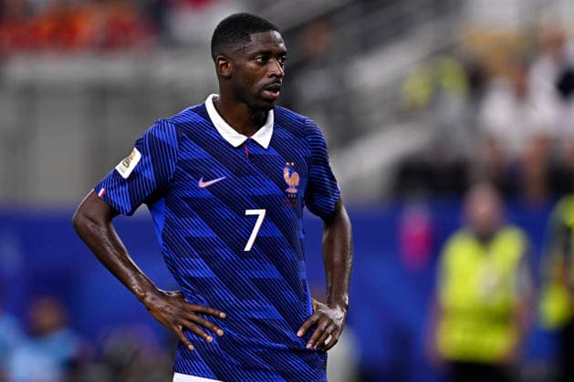 2026-07-14 France v Spain - Semi Final - FIFA World Cup, WM, Weltmeisterschaft, Fussball 2026 ARLINGTON, UNITED STATES - JULY 14: Ousmane Dembele of France looks dejected during the Semi Final - FIFA World Cup 2026 match between France and Spain at Dallas Stadium on July 14, 2026 in Arlington, Texas. (Photo by Pablo Morano BSR Agency) Arlington United States Content not available for redistribution in The Netherlands directly or indirectly through any third parties. Copyright: xBSRxAgencyx