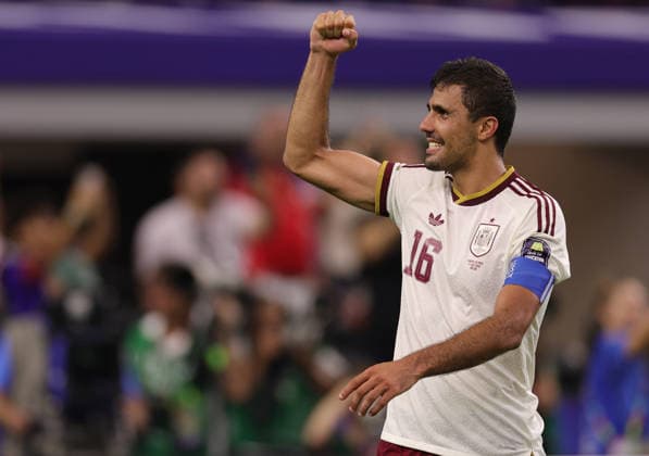 US Soccer World Cup France - Spain 9205650 14.07.2026 Spain s Rodri celebrates his team s victory in the FIFA World Cup, WM, Weltmeisterschaft, Fussball 2026 semi-final soccer match between France and Spain at Dallas Stadium in Arlington, Texas, United States. Nafis Sirazetdinov Sputnik Arlington Texas USA  Copyright: xNafisxSirazetdinovx