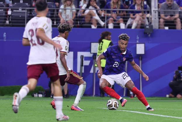 2026 World Cup - France v Spain Desire Doue from France during the 2026 FIFA World Cup, WM, Weltmeisterschaft, Fussball semi-final football match between France and Spain at Dallas Stadium on July 14, 2026 in Arlington, Texas. Photo by Charles Guerin ABACAPRESS.COM Arlington Texas United States  Copyright: xGuerinxCharles ABACAx