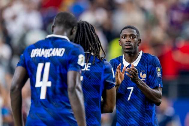 DALLAS - Ousmane Dembele of France during the 2026 World Cup match between France and Spain at Dallas Stadium on July 14, 2026, in Dallas, United States. (Photo by Stefan Koops EYE4IMAGES DeFodi Images) - *** DALLAS Ousmane Dembele of France during the 2026 World Cup match between France and Spain at Dallas Stadium on July 14, 2026, in Dallas, United States. Photo by Stefan Koops, EYE4IMAGES, DeFodi Images